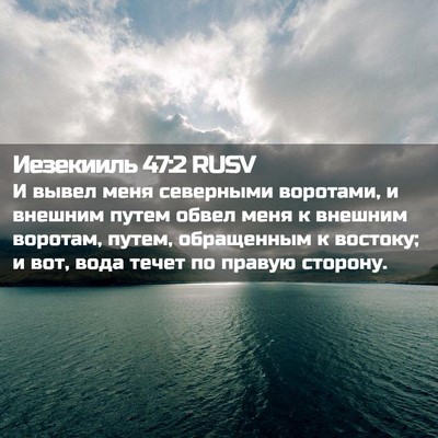 Picture 02 - Иезекииль 47:2 RUSV - И вывел меня северными - Bible Verse Picture