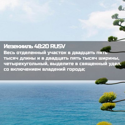 Picture 02 - Иезекииль 48:20 RUSV - Весь отделенный участок в - Bible Verse Picture