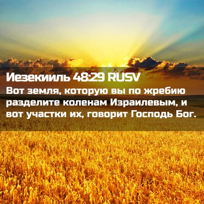 Picture 02 - Иезекииль 48:29 RUSV - Вот земля, которую вы по - Bible Verse Picture