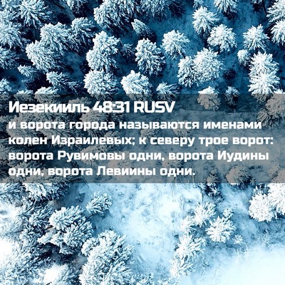 Picture 02 - Иезекииль 48:31 RUSV - и ворота города называются - Bible Verse Picture