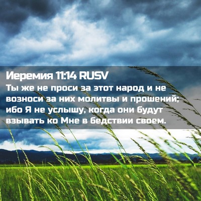 Picture 02 - Иеремия 11:14 RUSV - Ты же не проси за этот - Bible Verse Picture