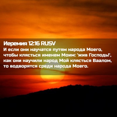 Picture 02 - Иеремия 12:16 RUSV - И если они научатся путям - Bible Verse Picture