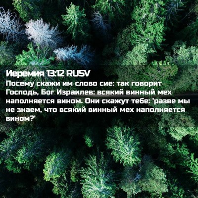 Picture 02 - Иеремия 13:12 RUSV - Посему скажи им слово сие: - Bible Verse Picture