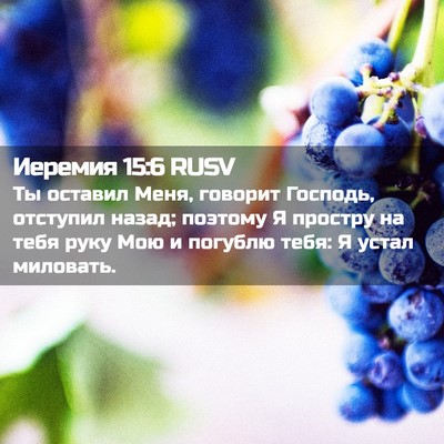 Picture 02 - Иеремия 15:6 RUSV - Ты оставил Меня, говорит - Bible Verse Picture