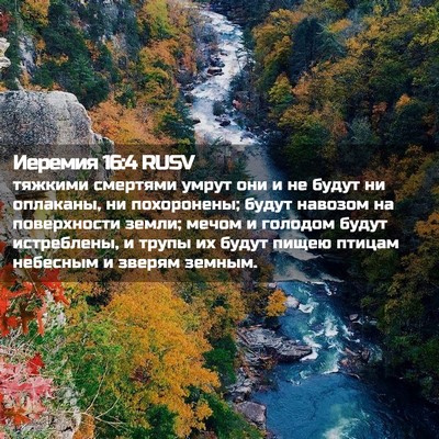 Picture 02 - Иеремия 16:4 RUSV - тяжкими смертями умрут они - Bible Verse Picture