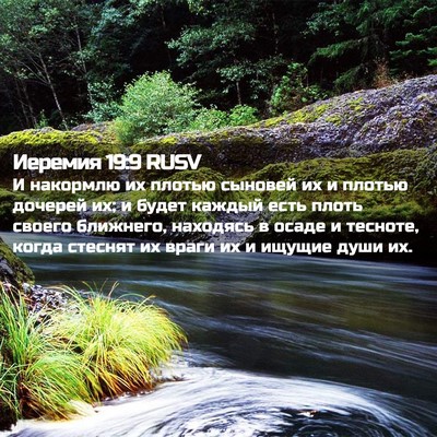 Picture 02 - Иеремия 19:9 RUSV - И накормлю их плотью - Bible Verse Picture