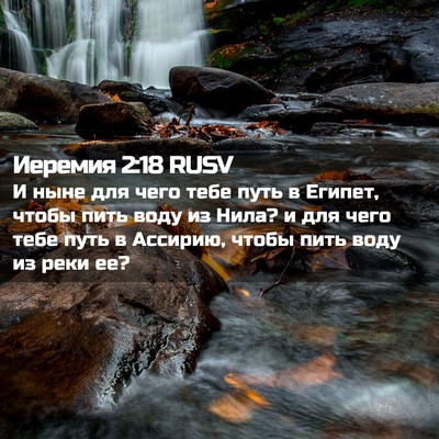 Picture 02 - Иеремия 2:18 RUSV - И ныне для чего тебе путь в - Bible Verse Picture