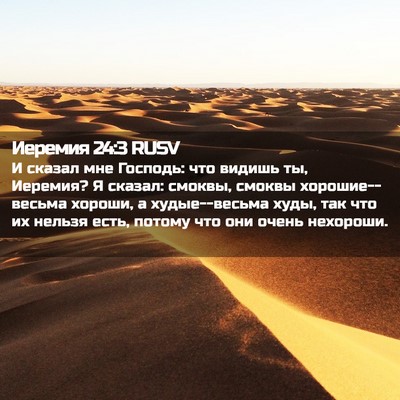 Picture 02 - Иеремия 24:3 RUSV - И сказал мне Господь: что - Bible Verse Picture