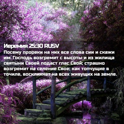 Picture 02 - Иеремия 25:30 RUSV - Посему прореки на них все - Bible Verse Picture