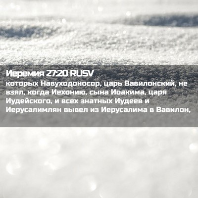 Picture 02 - Иеремия 27:20 RUSV - которых Навуходоносор, - Bible Verse Picture