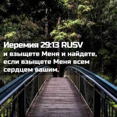 Picture 02 - Иеремия 29:13 RUSV - и взыщете Меня и найдете, - Bible Verse Picture