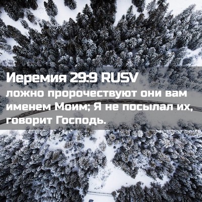 Picture 02 - Иеремия 29:9 RUSV - ложно пророчествуют они - Bible Verse Picture