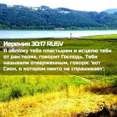 Picture 02 - Иеремия 30:17 RUSV - Я обложу тебя пластырем и - Bible Verse Picture