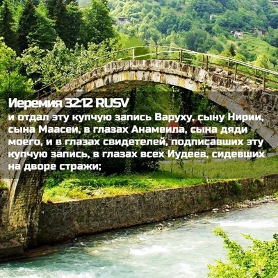 Picture 02 - Иеремия 32:12 RUSV - и отдал эту купчую запись - Bible Verse Picture