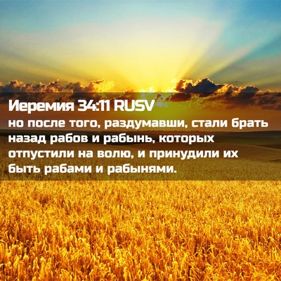 Picture 02 - Иеремия 34:11 RUSV - но после того, раздумавши, - Bible Verse Picture