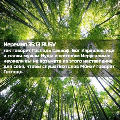 Picture 02 - Иеремия 35:13 RUSV - так говорит Господь - Bible Verse Picture