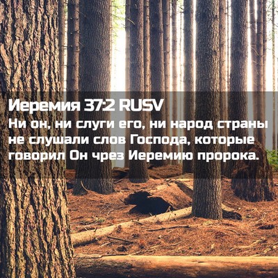 Picture 02 - Иеремия 37:2 RUSV - Ни он, ни слуги его, ни - Bible Verse Picture