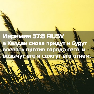 Picture 02 - Иеремия 37:8 RUSV - а Халдеи снова придут и - Bible Verse Picture