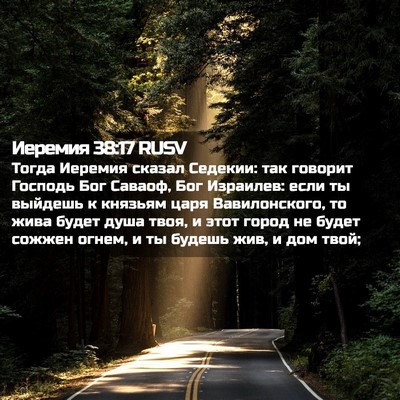 Picture 02 - Иеремия 38:17 RUSV - Тогда Иеремия сказал - Bible Verse Picture