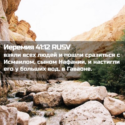 Picture 02 - Иеремия 41:12 RUSV - взяли всех людей и пошли - Bible Verse Picture