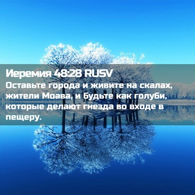 Picture 02 - Иеремия 48:28 RUSV - Оставьте города и живите - Bible Verse Picture