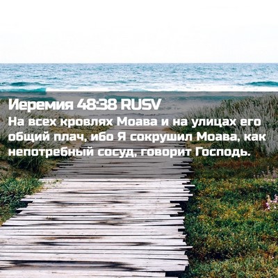 Picture 02 - Иеремия 48:38 RUSV - На всех кровлях Моава и на - Bible Verse Picture