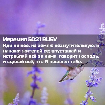 Picture 02 - Иеремия 50:21 RUSV - Иди на нее, на землю - Bible Verse Picture