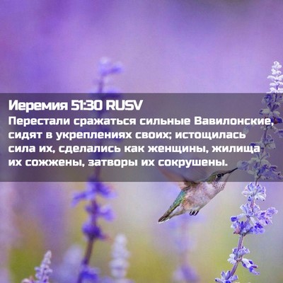 Picture 02 - Иеремия 51:30 RUSV - Перестали сражаться - Bible Verse Picture