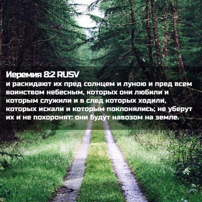 Picture 02 - Иеремия 8:2 RUSV - и раскидают их пред - Bible Verse Picture
