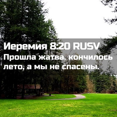 Picture 02 - Иеремия 8:20 RUSV - Прошла жатва, кончилось - Bible Verse Picture