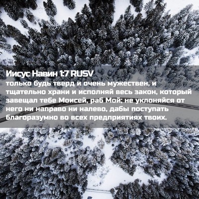Picture 02 - Иисус Навин 1:7 RUSV - только будь тверд и очень - Bible Verse Picture