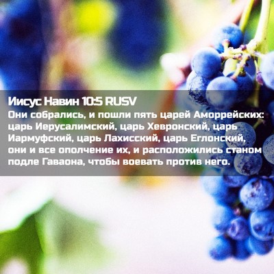 Picture 02 - Иисус Навин 10:5 RUSV - Они собрались, и пошли пять - Bible Verse Picture