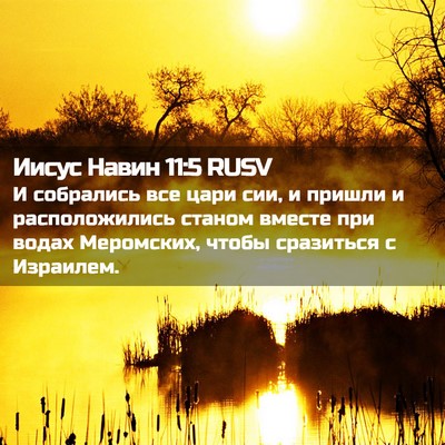 Picture 02 - Иисус Навин 11:5 RUSV - И собрались все цари сии, и - Bible Verse Picture