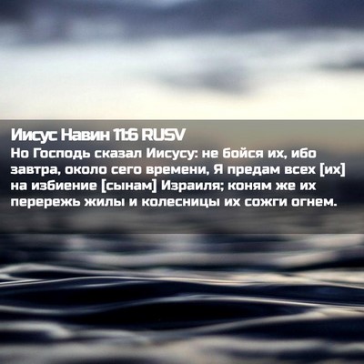 Picture 02 - Иисус Навин 11:6 RUSV - Но Господь сказал Иисусу: - Bible Verse Picture