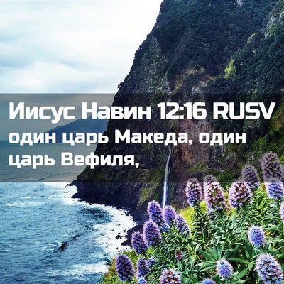 Picture 02 - Иисус Навин 12:16 RUSV - один царь Македа, один царь - Bible Verse Picture