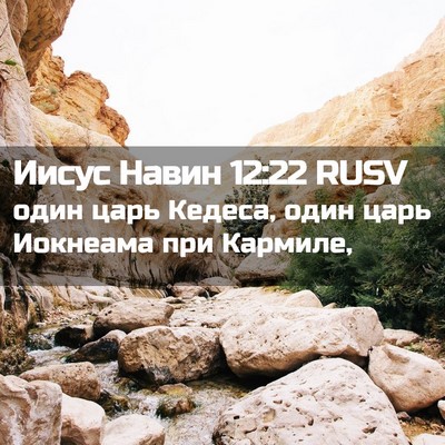 Picture 02 - Иисус Навин 12:22 RUSV - один царь Кедеса, один царь - Bible Verse Picture