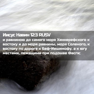 Picture 02 - Иисус Навин 12:3 RUSV - и равниною до самого моря - Bible Verse Picture