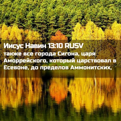 Picture 02 - Иисус Навин 13:10 RUSV - также все города Сигона, - Bible Verse Picture