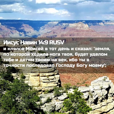 Picture 02 - Иисус Навин 14:9 RUSV - и клялся Моисей в тот день - Bible Verse Picture