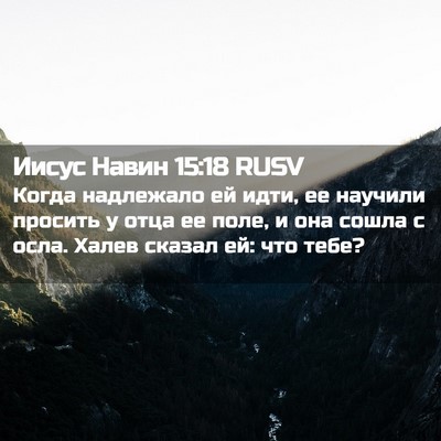 Picture 02 - Иисус Навин 15:18 RUSV - Когда надлежало ей идти, ее - Bible Verse Picture