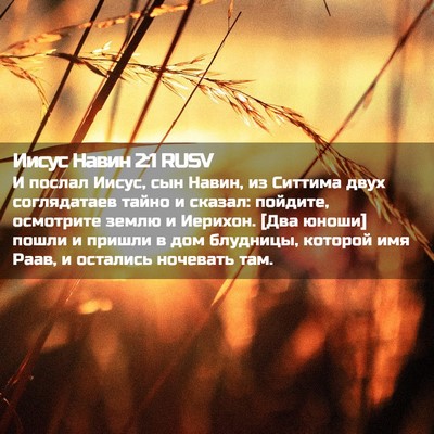 Picture 02 - Иисус Навин 2:1 RUSV - И послал Иисус, сын Навин, - Bible Verse Picture