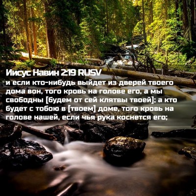 Picture 02 - Иисус Навин 2:19 RUSV - и если кто-нибудь выйдет из - Bible Verse Picture