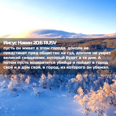 Picture 02 - Иисус Навин 20:6 RUSV - пусть он живет в этом - Bible Verse Picture