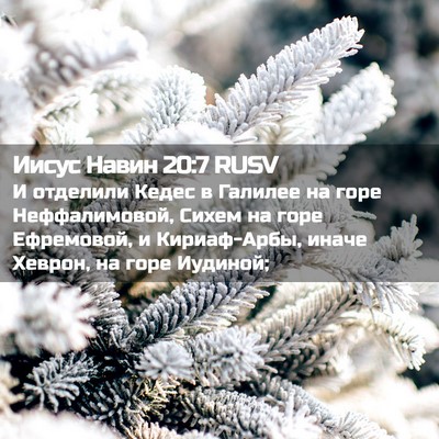 Picture 02 - Иисус Навин 20:7 RUSV - И отделили Кедес в Галилее - Bible Verse Picture