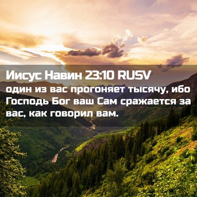 Picture 02 - Иисус Навин 23:10 RUSV - один из вас прогоняет - Bible Verse Picture