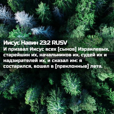 Picture 02 - Иисус Навин 23:2 RUSV - И призвал Иисус всех - Bible Verse Picture