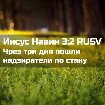 Picture 02 - Иисус Навин 3:2 RUSV - Чрез три дня пошли - Bible Verse Picture