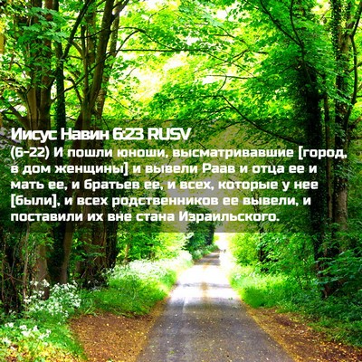 Picture 02 - Иисус Навин 6:23 RUSV - (6-22) И пошли юноши, - Bible Verse Picture