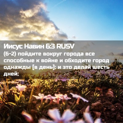 Picture 02 - Иисус Навин 6:3 RUSV - (6-2) пойдите вокруг города - Bible Verse Picture