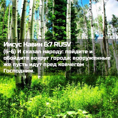Picture 02 - Иисус Навин 6:7 RUSV - (6-6) И сказал народу: - Bible Verse Picture